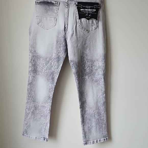 Men's Slim Straight Fit Gray Denim 30x30 - Picture 8 of 9